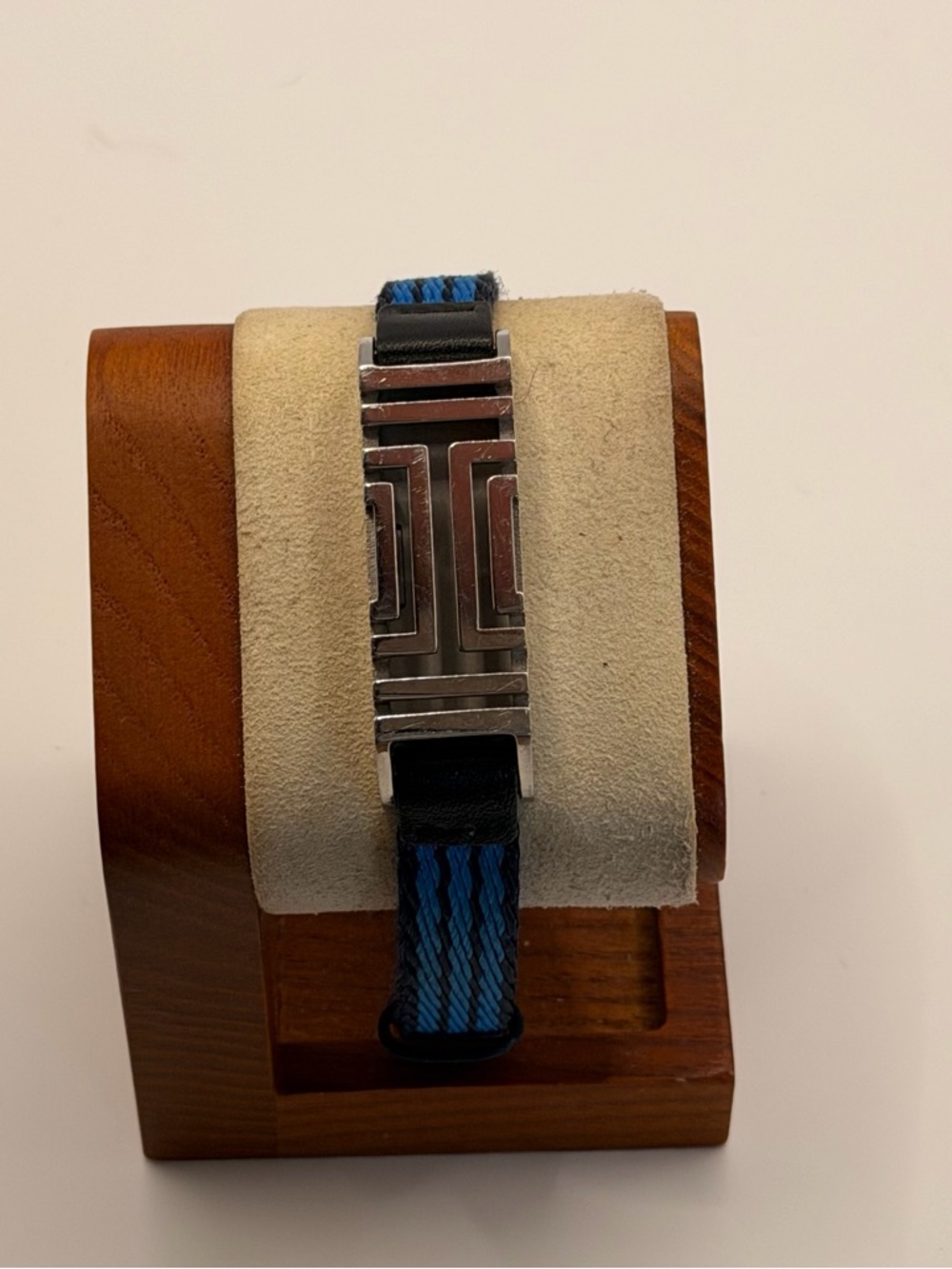 Tory Burch Fitbit Flex Watch Band, Silver/Blue Leather Band, Lux, Fitness Tracke